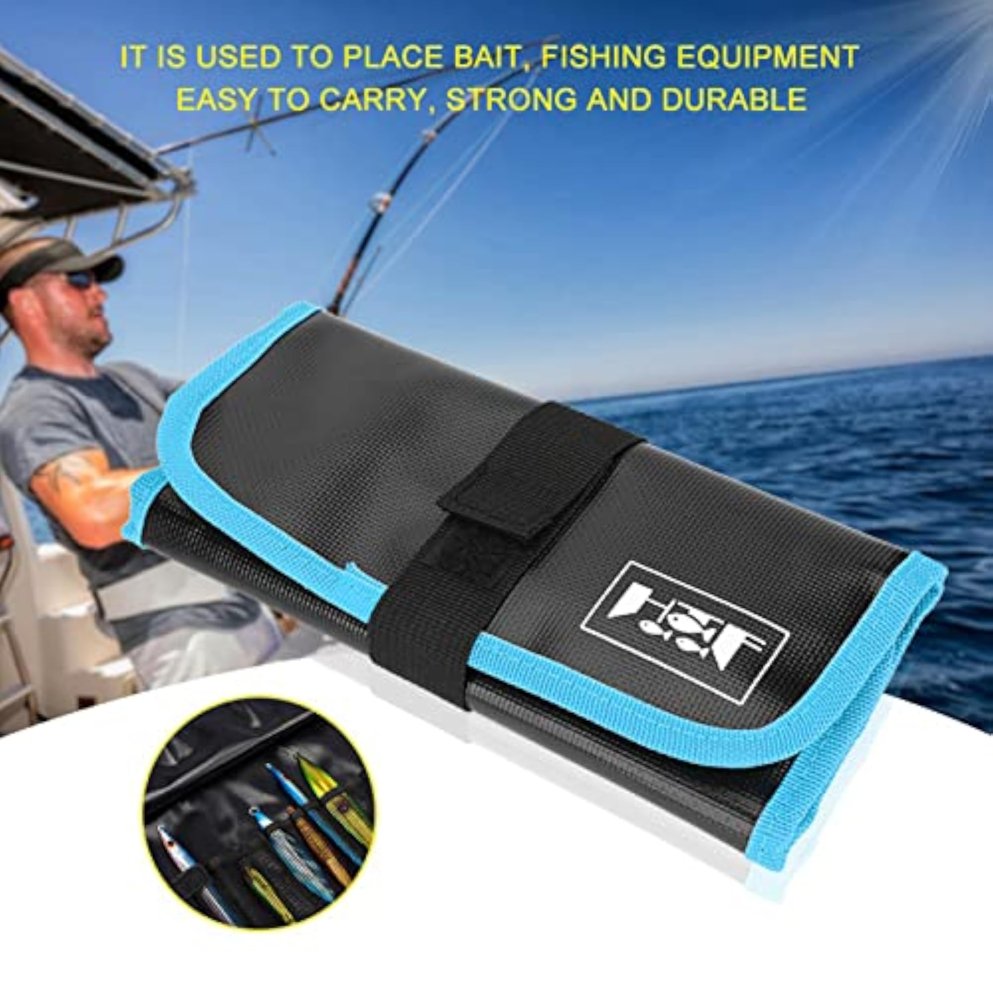 Mini Soft PVC Fishing Storage Bag, Anti-Slip